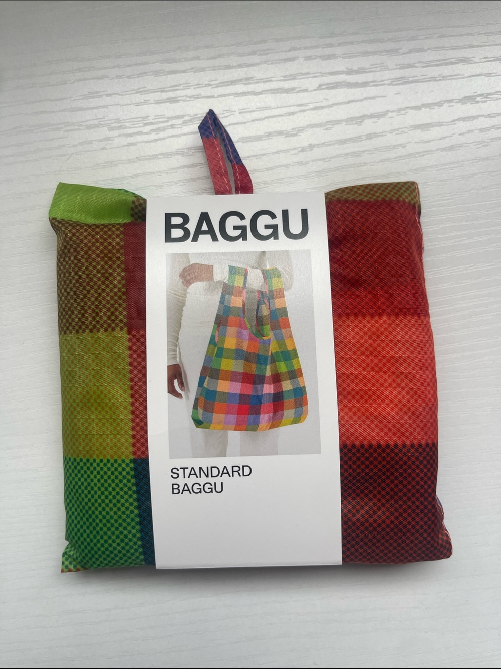 BAGGU Madras Standard Reusable Tote - Multicolor Check